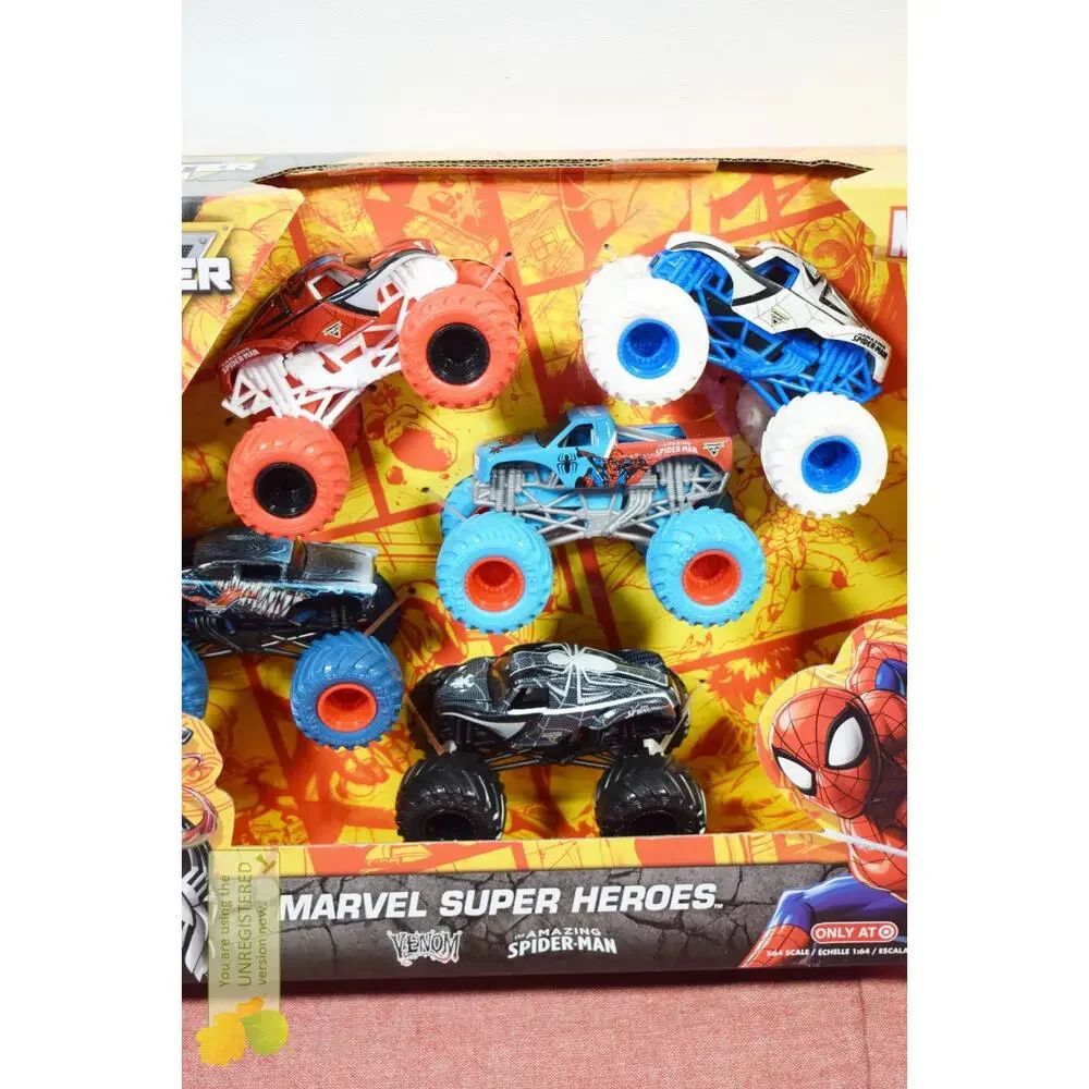 Monster Jam Marvel Super Heroes Amazing Spider-Man 5-Pack Monster Trucks